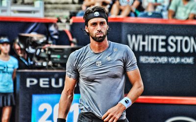 Nikoloz Basilashvili, 4k, Georgian tennispelaajat, ATP, ottelu, urheilija, Basilashvili, tennis, HDR, tennispelaajat