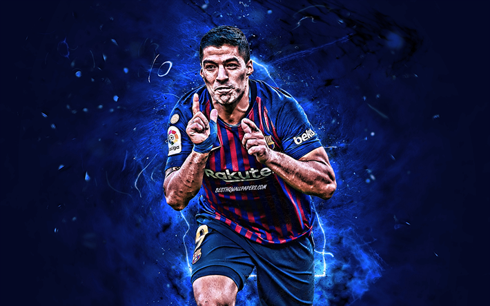 Luis Suarez, gol, UEFA, FC Barcelona, uruguaylı futbolcular, FCB, Suarez, Barca, sevin&#231;, futbol yıldızları, neon ışıkları, futbol, LaLiga