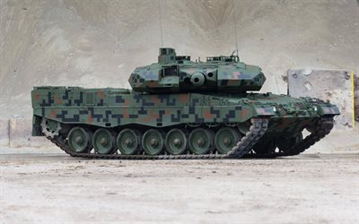 Leopard 2PL, polacco serbatoio di battaglia, l&#39;esercito di Polonia, camuffamento verde, serbatoi, Serbatoio di Battaglia Principale, Polonia