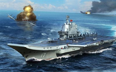 Type 001A porte-avions, porte-avions Chinois, les Peuples de l&#39;Arm&#233;e de Lib&#233;ration de la Marine, Chine, chinois navire de guerre, le dessin