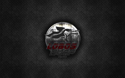 Lobos BUAP, Mexican football club, gray metal texture, metal logo, emblem, Puebla de Zaragoza, Mexico, Liga MX, creative art, football