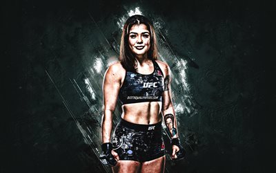 Tracy Cortez, american fighter, portrait, creative stone background, MMA, Ultimate Fighting Championships