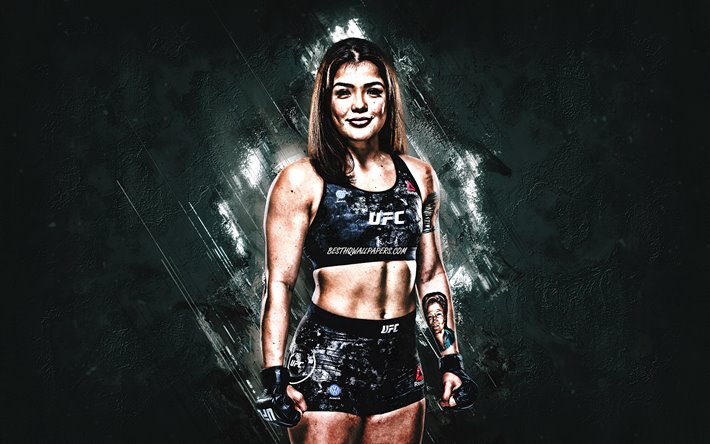 Tracy Cortez, american fighter, portr&#228;tt, kreativ sten bakgrund, MMA, Ultimate Fighting Championships