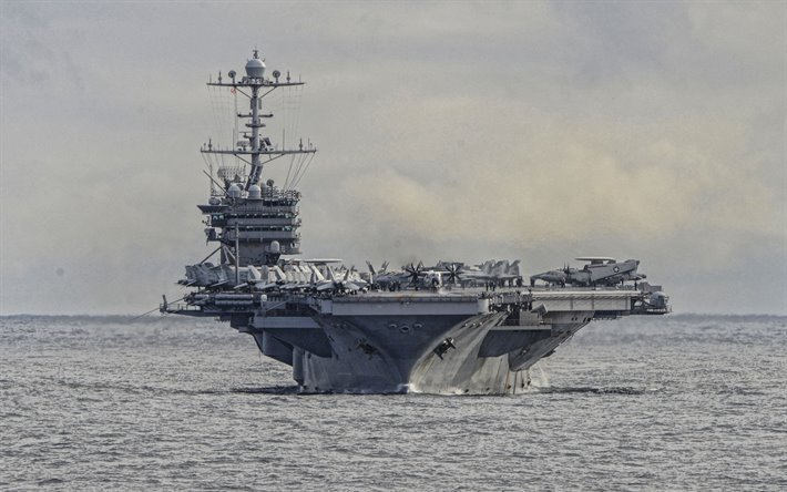 uss harry s truman cvn-75, nimitz-class aircraft carrier, amerikanische kriegsschiff, nuclear aircraft carrier, us navy