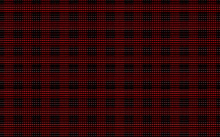 cubes rouges, art 3D, le rouge et le noir carr&#233;s, une grille 3d, des cubes, des cubes de mod&#232;les, de la g&#233;om&#233;trie, des cubes de la texture, de cubes rouges &#224; la texture, les formes g&#233;om&#233;triques, rouge fond noir