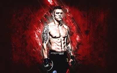 Wellington Turman, MMA, Brazilian fighter, ritratto, rosso, sfondo di pietra