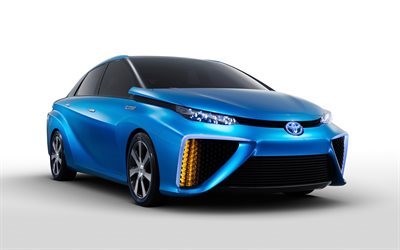 Toyota FCV, 2016, Concept, blue, electric car Toyota
