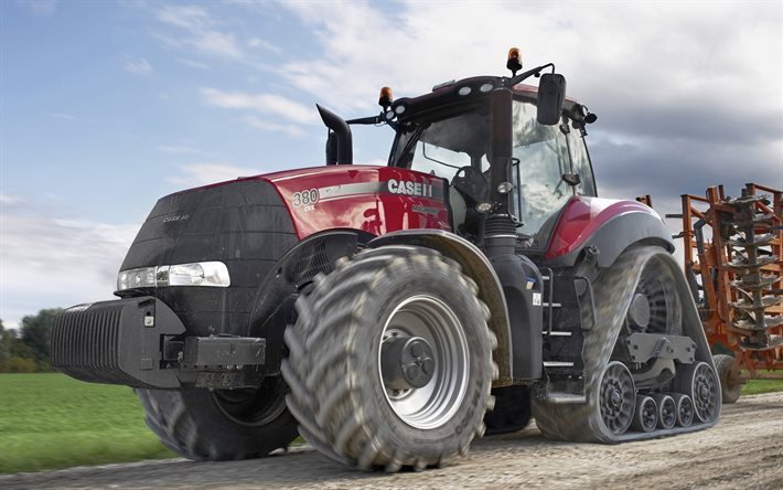 tracteur case IH Magnum, en 2016, de la machinerie agricole, tracteur &#224; chenilles, de l&#39;agriculture, de l&#39;&#233;levage