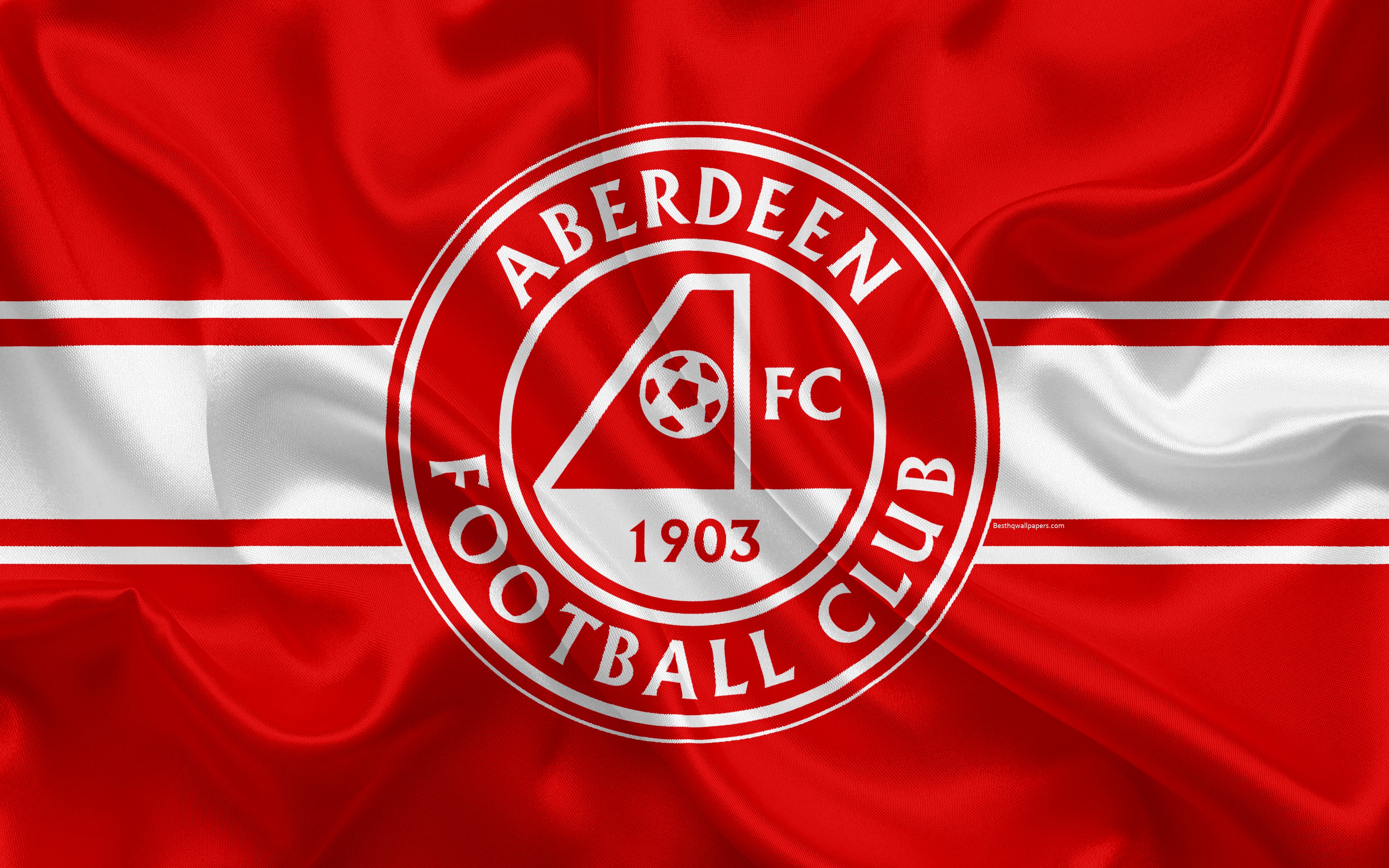 Download wallpapers Aberdeen FC 4K Scottish Football Club logo