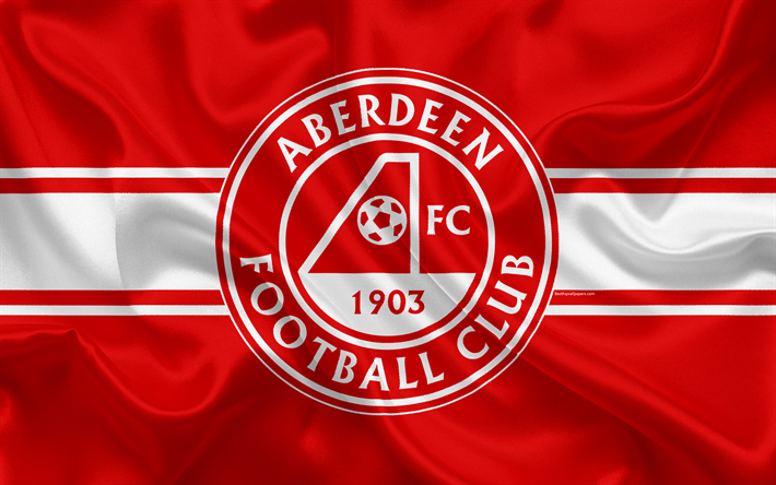 Download wallpapers Aberdeen FC, 4K, Scottish Football Club, logo