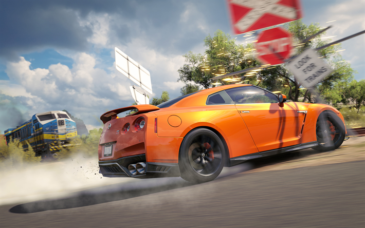 Forza Horizon 3, 4k, en 2017, des jeux, de la Nissan GT-R R35, supercars, la d&#233;rive, le simulateur de course