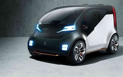 Honda NeuV Concept, 2017, Electric Urban Vehicle, 4k, new electric cars, Japanese cars, futuristic design, Honda