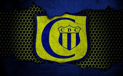 Deportivo Capiata, 4k, logo, Paraguayan Primera Division, soccer, football club, Paraguay, grunge, metal texture, Deportivo Capiata FC