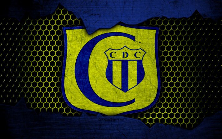 Deportivo Capiata, 4k, ロゴ, パラグアイの第一事業部, サッカー, サッカークラブ, パラグアイ, グランジ, 金属の質感, Deportivo Capiata FC