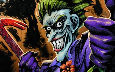 Joker, cartoon art, anti-hero, creative, artwork, superheroes, antagonist