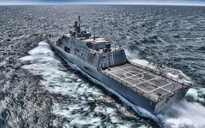 LCS-7, vista posteriore, USS Detroit, littoral combat ships, US army, battleship, US Navy, la Libert&#224; di classe, della Marina degli Stati Uniti