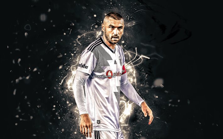 Burak Yilmaz, 2019, Besiktas FC, fotboll, turkiska fotbollsspelare, Yilmaz, Turkiska Super League, Besiktas JK, BJK, neon lights, Yilmaz Besiktas
