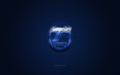 Oita Trinita, Giapponese football club, J1 League, logo blu, blu contesto in fibra di carbonio, calcio, Oita, Giappone, Oita Trinita logo, Giappone Professional Football League, Oita FC