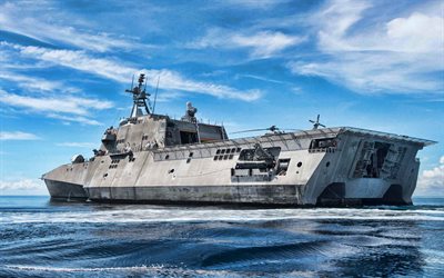 USS Cincinnati, back view, littoral combat ships, United States Navy, LCS-20, US army, battleship, LCS, US Navy, Independence-class