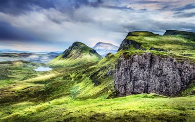 Isle of Skye, berg, vacker natur, Skye, Skottland, Europa, skotska naturen, HDR