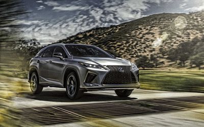 Lexus RX, 2020, front view, exterior, luxury crossover, new silver RX, Japanese cars, Lexus