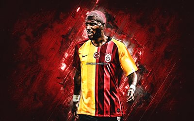 Ryan Babel, O Galatasaray, Holand&#234;s de futebol profissional, para a frente, retrato, pedra vermelha de fundo
