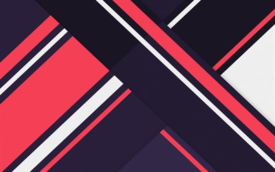 4k, material design, pink and violet, geometric shapes, lines, lollipop, geometry, creative, strips, purple backgrounds, abstract art
