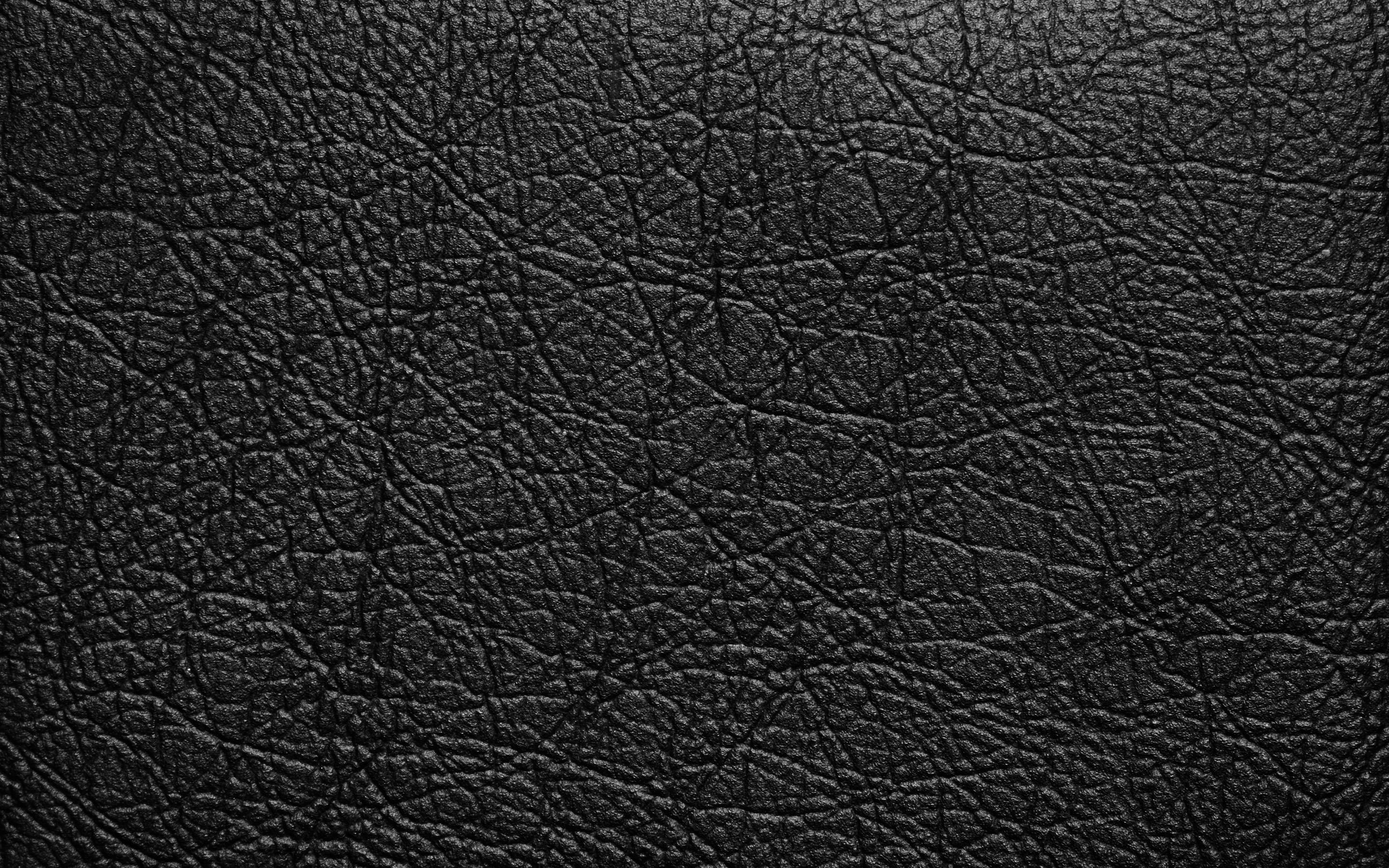 Download Wallpapers Black Leather Texture Close Up Leather Textures