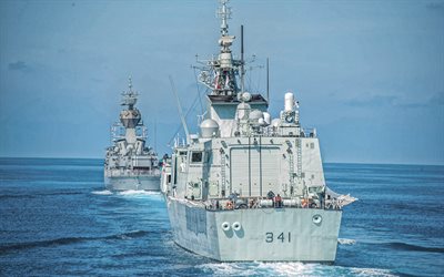 HMCS Ottawa, FFH 341, canadian frigate, Royal Canadian Navy, Halifax-class frigate, Canada, military modern ships