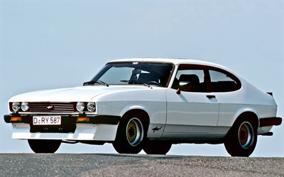 Mako V8, auto retr&#242;, 1979 auto, coup&#233; bianca, 1979 Mako Ford Capri V8, auto americane, Ford