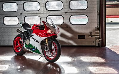 Ducati 1299 Panigale R, Final Edition, 2017, 4k, sport cykel, garage, Italienska motorcyklar, Ducati