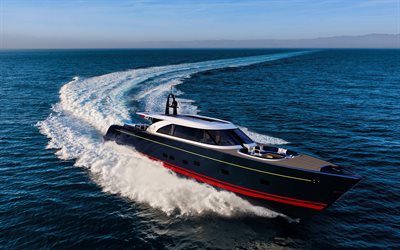 Perini Navi 25m Eco Tender, 4k, superyacht, luxury yacht, sea, Perini Navi
