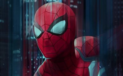 Spider-Man, art, supersankari, muotokuva, merkki&#228;