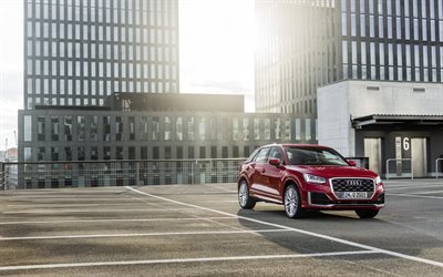 Audi Q2, jakosuotimet, 2017 autot, violetti q2, Audi