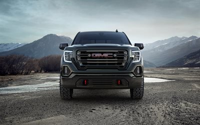 GMC Sierra, 2019, AT4, Crew cab, exterior, front view, new American SUV, GMC