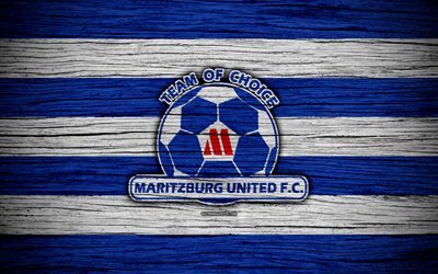 FC Maritzburg United, 4k, di legno, texture, Sud Africa, Premier League, calcio, Maritzburg United, Maritzburg United FC