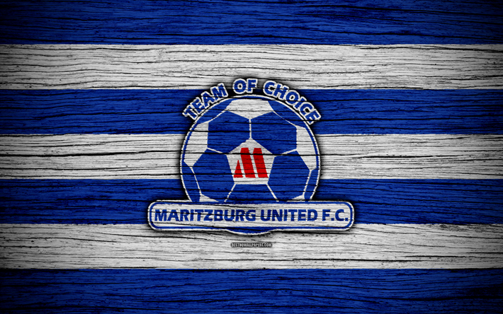FC el maritzburg United, 4k, de madera de la textura, del Sur de &#193;frica de la Premier League, el f&#250;tbol, el maritzburg United, el Sur de &#193;frica, el maritzburg United FC