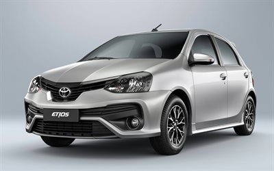 Toyota Etios, 4k, studio, 2018 cars, compact cars, 2018 Toyota Etios, japanese cars, Toyota