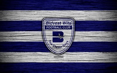 FC Bidvest Wits, 4k, wooden texture, South African Premier League, soccer, Bidvest Wits, South Africa, football, Bidvest Wits FC