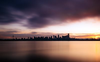 Seattle, Washington, USA, city line, stadsbilden, skyskrapor, Norr Admiral
