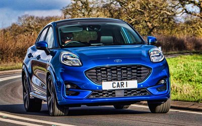 Ford Puma ST-Ligne, route, 2020 voitures, HDR, royaume-UNI-spec, X-Design Pack, 2020 Ford Puma, Ford