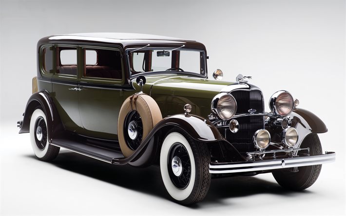 4k, Lincoln Malli KB, studio, 1932 autot, retro autot, Lincoln K-sarja, vanhat autot, 1932 Lincoln Malli KB, amerikkalaisten autojen, Lincoln
