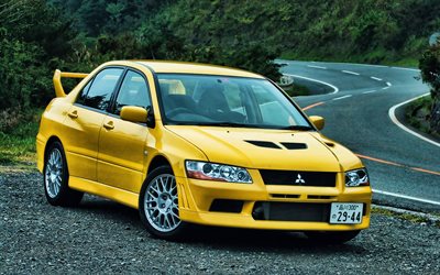 Mitsubishi Lancer Evo VII, route, 2001 voitures, JP-spec, CT9A, Mitsubishi Lancer Evolution GSR VII, 2001 Mitsubishi Lancer, HDR, Mitsubishi
