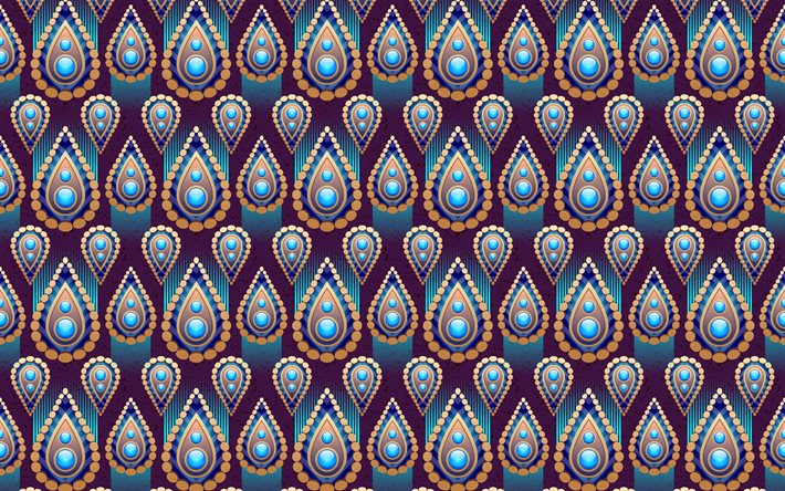 4k, abstract paisley background, paisley patterns, floral patterns, abstract floral ornaments, colorful paisley background, retro paisley patterns, retro floral background