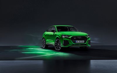 4k, Audi RS Q3 Sportback, studio, delningsfilter, 2020 bilar, tyska bilar, 2020 Audi RS Q3 Sportback, Audi