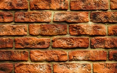 brown brickwall, macro, brown bricks, bricks textures, brown bricks wall, bricks, wall, brown bricks background, brown stone background