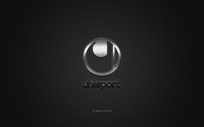 Uhlsport logo, metal emblem, apparel brand, black carbon texture, global apparel brands, Uhlsport, fashion concept, Uhlsport emblem