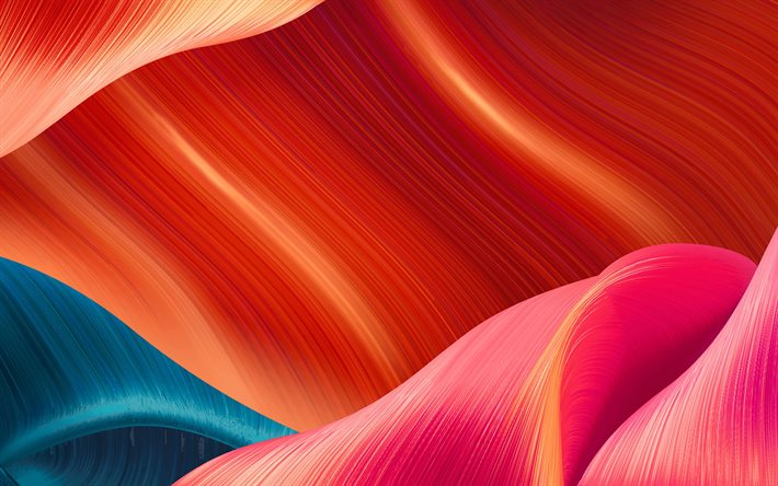 colorful abstract waves, 3D art, abstract art, colorful wavy background, abstract waves, creative, 3D waves, colorful backgrounds, waves textures, colorful 3D waves