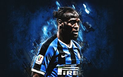 Victor Moses, Inter Milan, Nigerian footballer, Serie A, FC Internationale, football, blue stone background