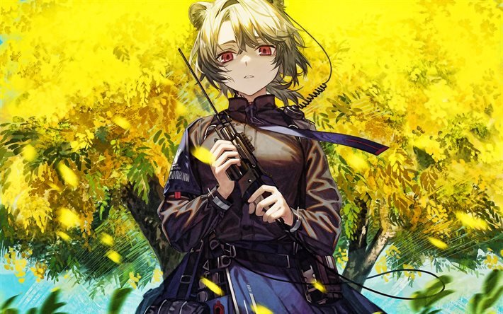 Absinthe, fleurs jaunes, ArKnights, manga, protagoniste, personnages ArKnights, Absinthe ArKnights